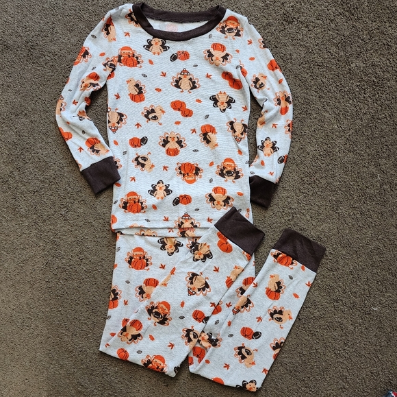 Grey Fall Football Turkey Pajamas, Kid's 5 - Picture 2 of 7